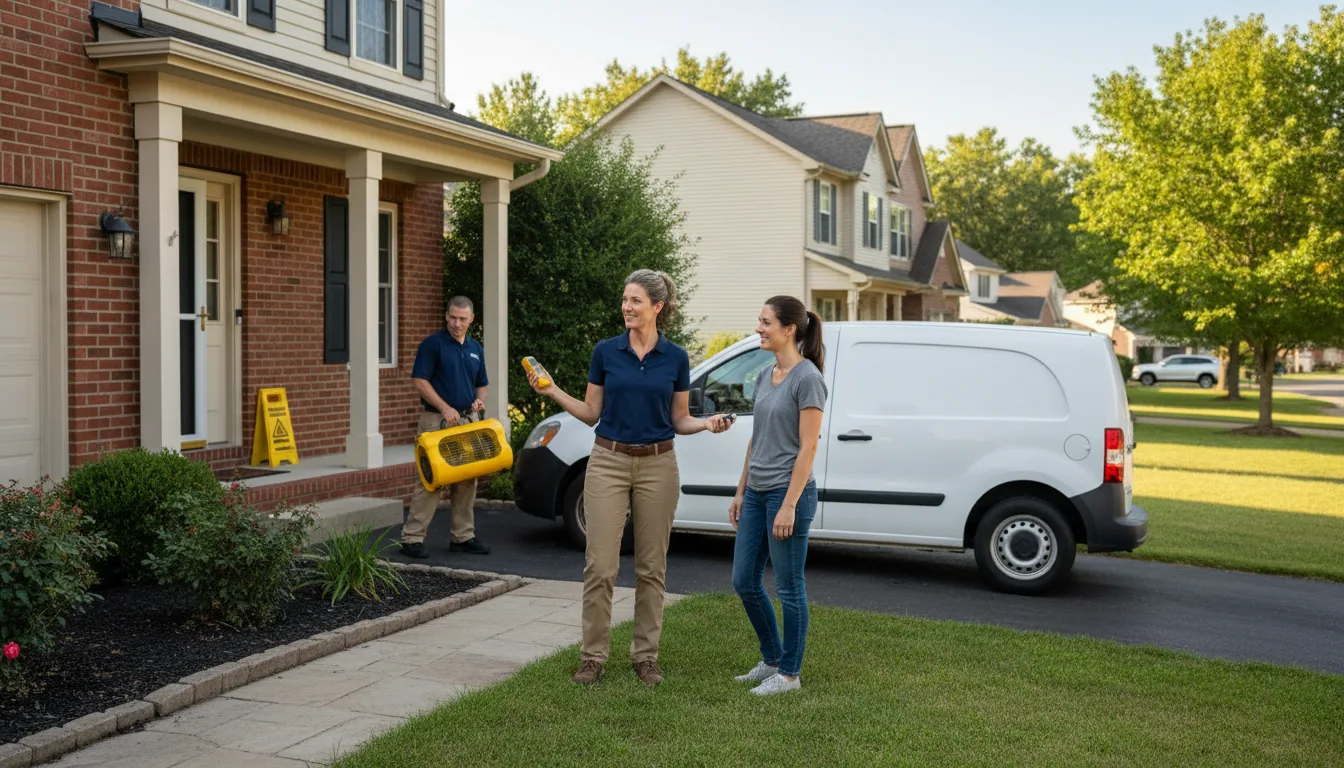 Residential water damage restoration in Genoa, IL